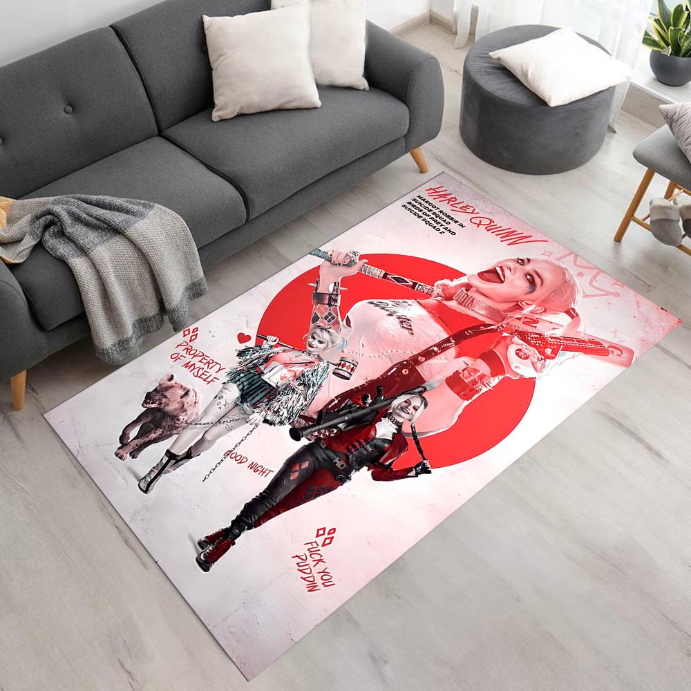 Harley Quinn's Chaos Carpet Suitable for Study room Hallway Dining Room Entryway Anti-slip Rug Office home decor Wedding Party Gift