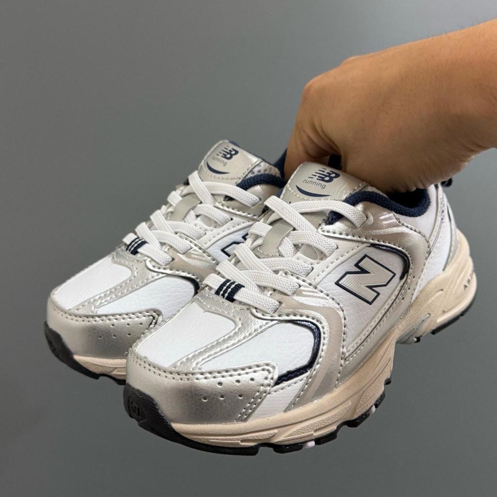 NB 530 Kids' Leather Athletic Shoes: Comfortable, Lightweight, Non-slip, Soft Sole, Unisex Casual Sneakers.