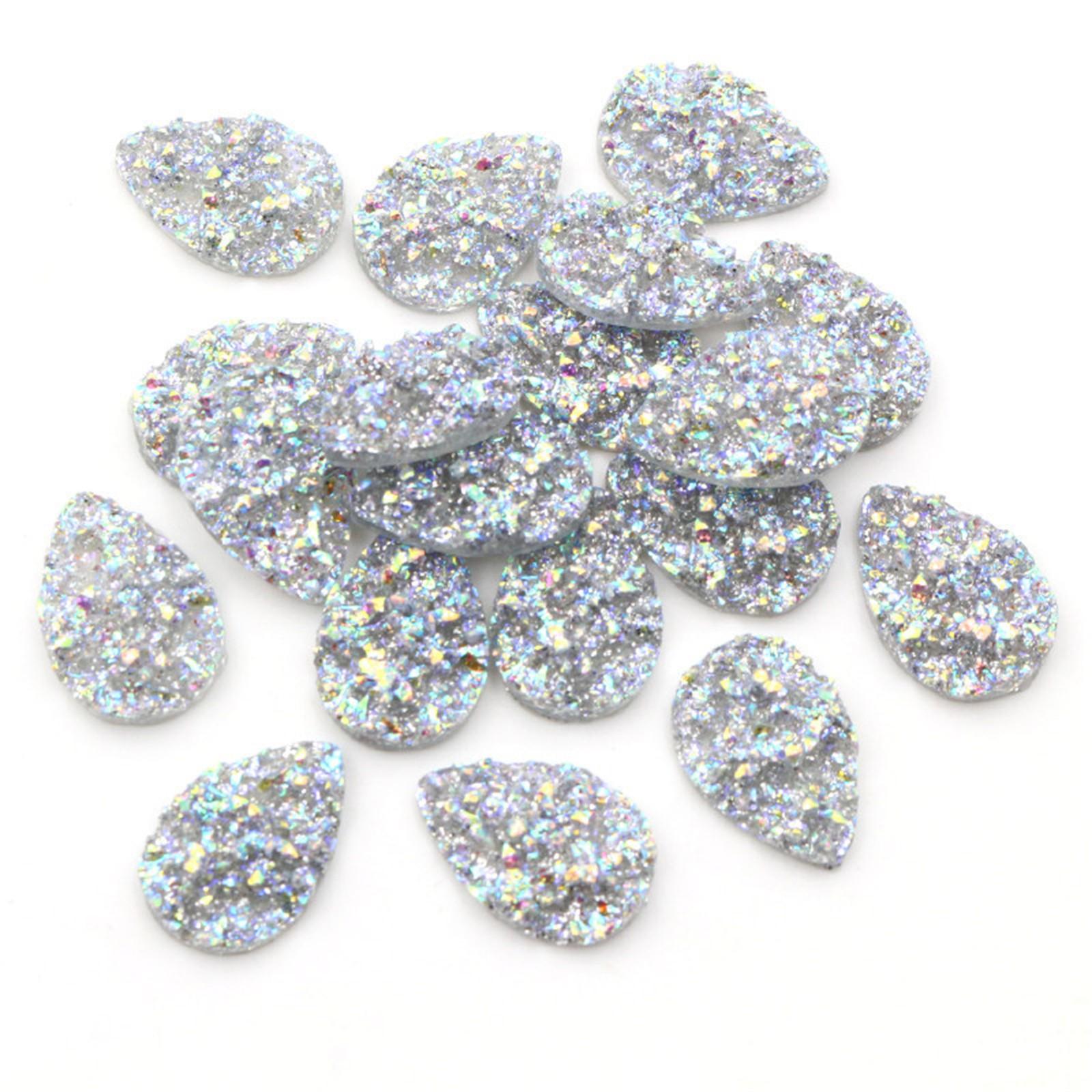 

50 шт. смолы 10*14 мм блестящие каплевидные стразы с плоской основой украшения DIY свадебные аппликации ремесло D55*2 S белый