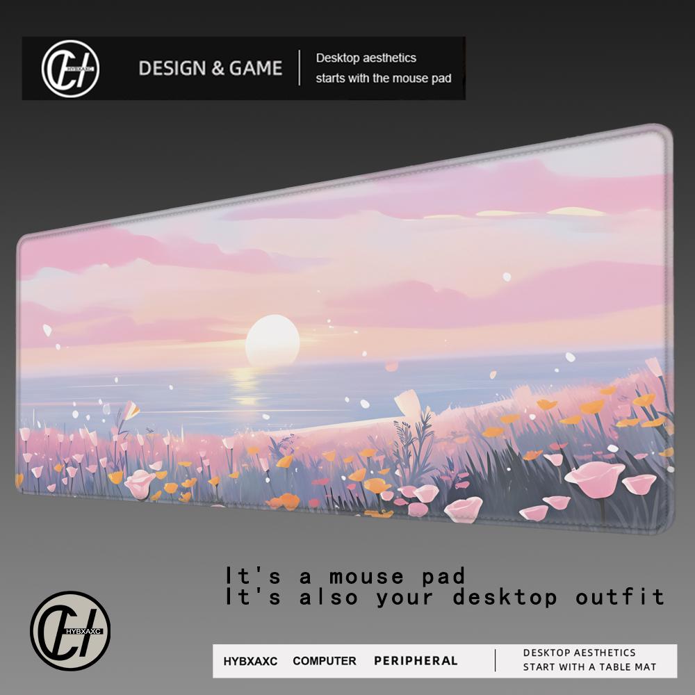 HYBXAXC Simple Oil Painting Mouse Pad Large Rubber Antislip PC Desk Accessories Mousepad for Gamer Keyboard Mats Decor Mat