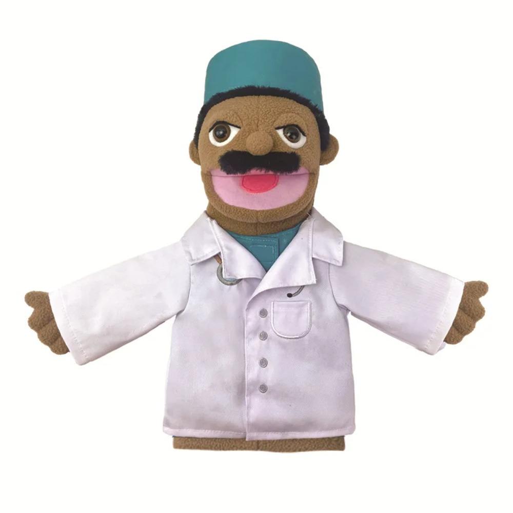 Profession Puppet Cartoon Professional Series Plush Toy Job Doctor Teacher Worker Famer Police Cosplay Kindgarten Role Play Gift