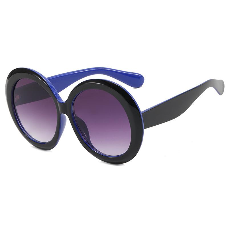 SHAUNA Vintage Oversized Round Women Sunglasses Fashion Double Color Gradient Shades UV400 Men Trending Punk Sun Glasses