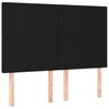 Box Spring Bed with Mattress Black 140 x 190 cm Fabric
