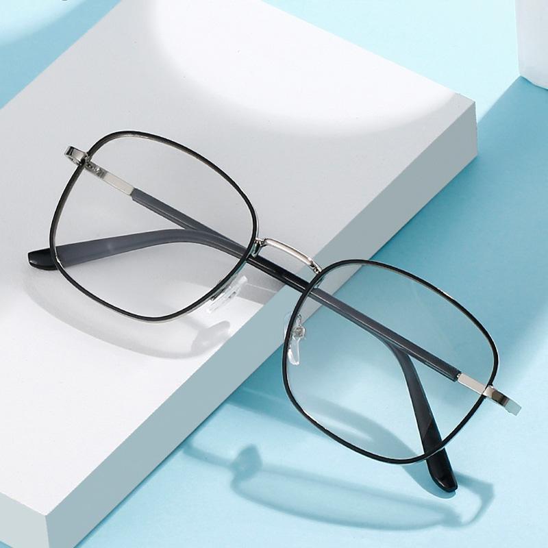 2PCS Anti Blue Light Glasses Square Metal Eyewear Women Men At Home Eyeglas Blue Light Blocking Man Lady Computer Eyeglas