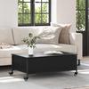 Coffee Table Black Oak Effect 91 x 55 x 32 cm Engineered Wood