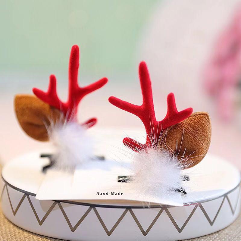 Barrette Serre-tête Bois de Faon Style Mori - Accessoire de Cheveux de Noël Mignon d'Inspiration Féerique pour Femmes