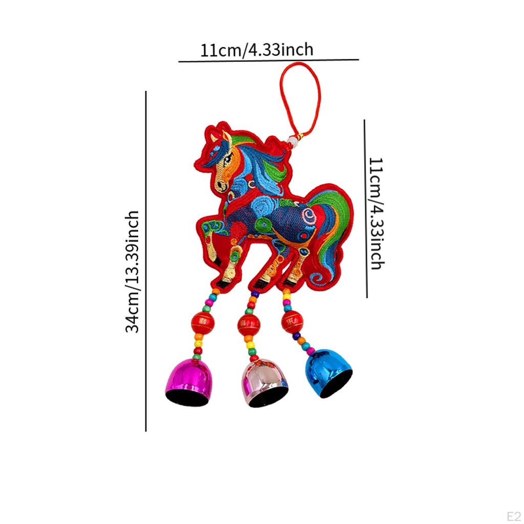 Car Rearview Mirror Decoration, Horse Ornament for Chinese Year, Spring Festival,