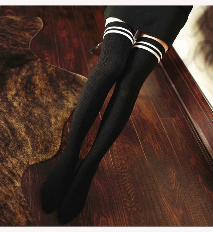 New Socks Fashion Stockings Twist Casual Cotton Thigh High Over Knee Acrylic High Socks Girls Womens Female Long Knee Sock 2020
