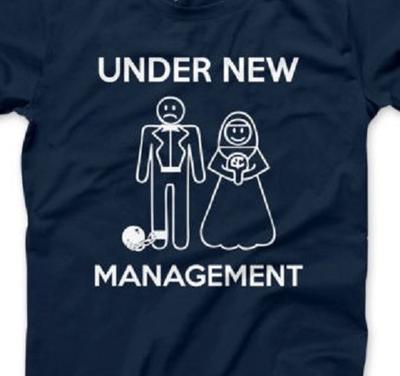 Unter neuer Leitung T-Shirt Unisex Ehe Lustig Ehefrau Ehemann Hochzeit