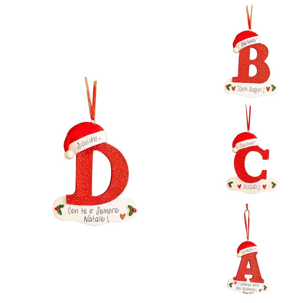 Wooden Eyecatching Customizable Letter Christmas Ornament For Festive Car Decor