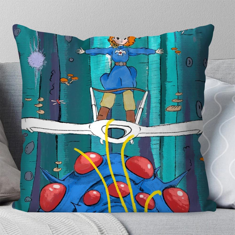 Bilibili Nausicaa Valley Wind Anime Pillow Case Square Pillow Bedroom Sofa Leisure ComfortCar Living Room Home Decoration 40X40