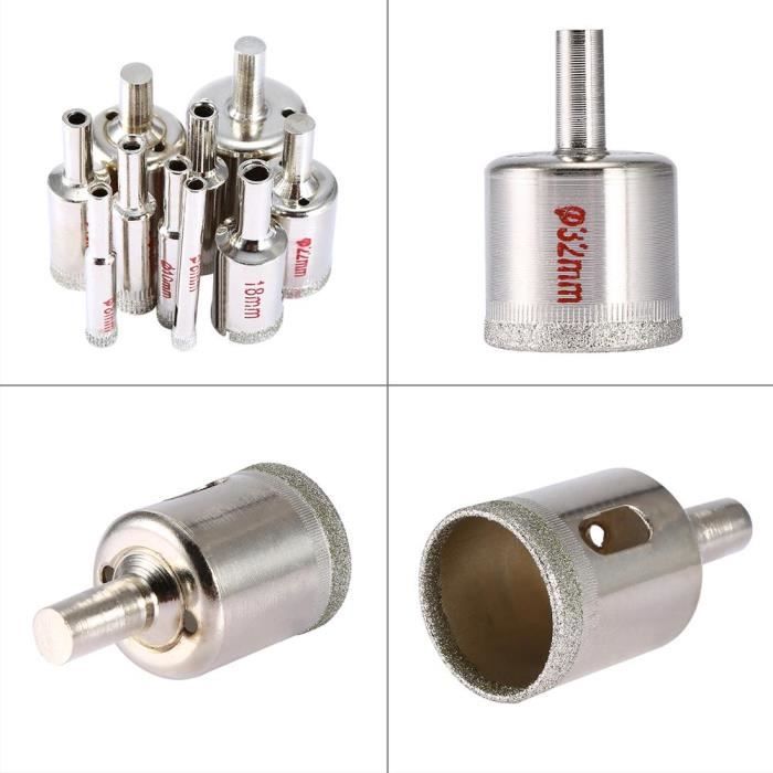 10pcs foret de diamant trou scie foret forage trou pour céramique verre carrelage grés 6-32mm