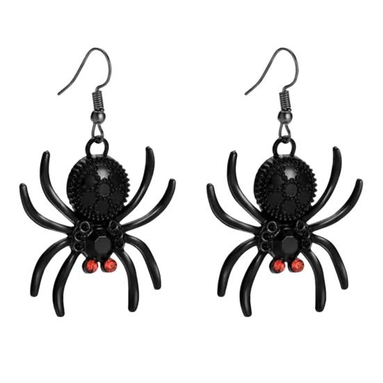 1 Pair Drop Earrings Matte Black Triple Bat Hook Earrings Women Halloween Earrings Witchy Goth Ear Adornments