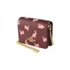 New COACH Coated Canvas With Smooth Leather Shoulder Bag, Crossbody Bag, Wallet Mini Women's Burgundy CF527-IMMZI