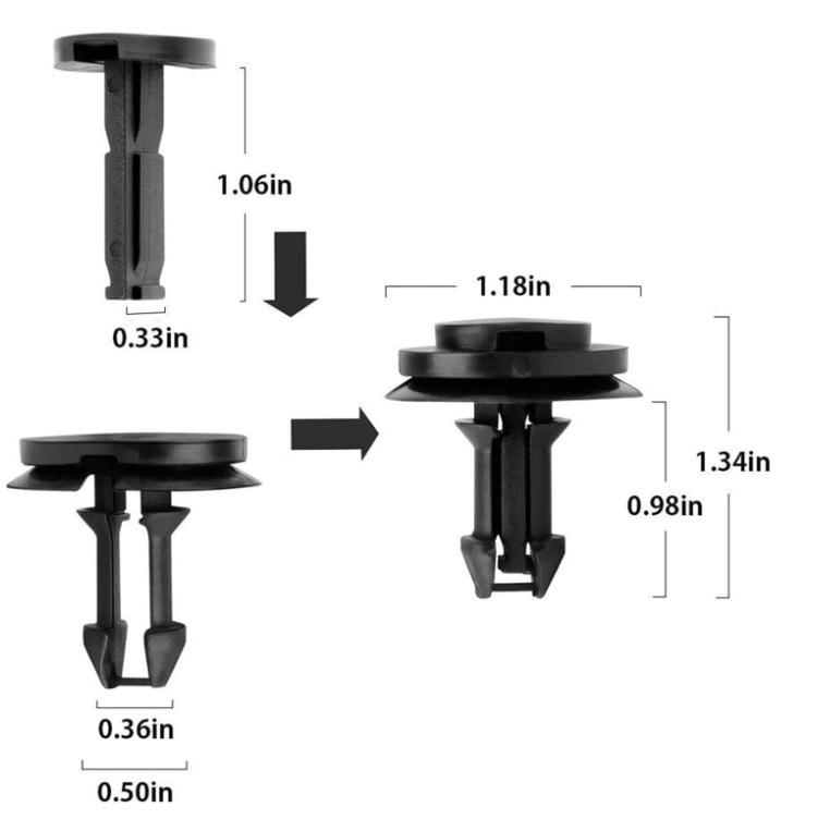 Front Air Deflector Fixing Clip for GM Chevrolet - Part No. 15733971