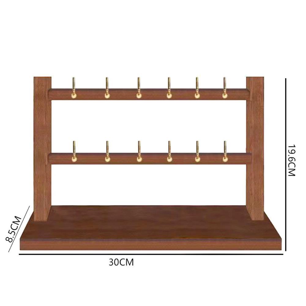 Wooden Bracelets Display Rack with Hooks Spacious Jewelry Holder Display Practical Aesthetic Necklace Holder for Trade Show