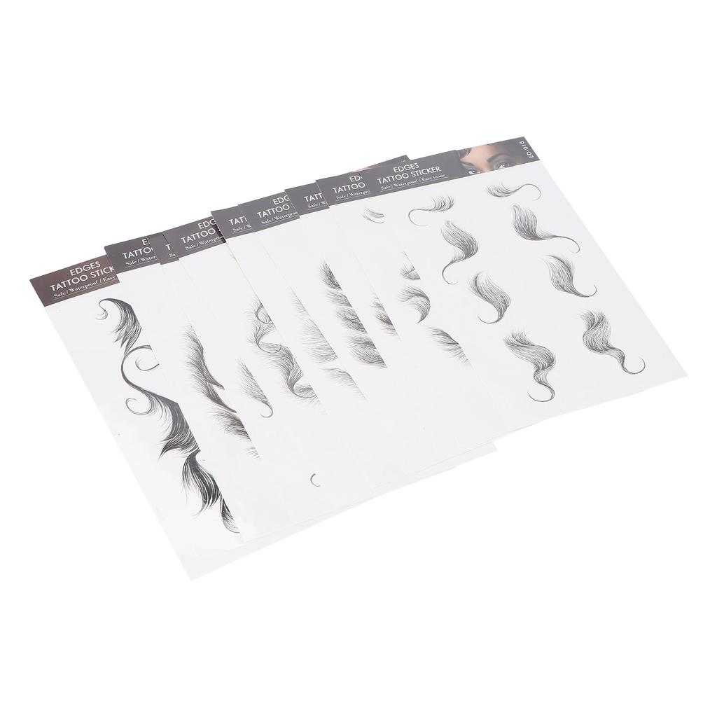 Adesivo Tatuagem de Cabelo Salão de Cabelo DIY Penteado Adesivos de Cabelo Adesivo Linha Capilar Falsa Conjunto de 9 peças