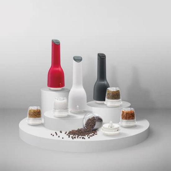 FinaMill Pepper Mill Spice Grinder in One with Adjustable Ceramic Polishing Operation with LED and 2 FinaPods – Award-Winning Battery-Operated &
