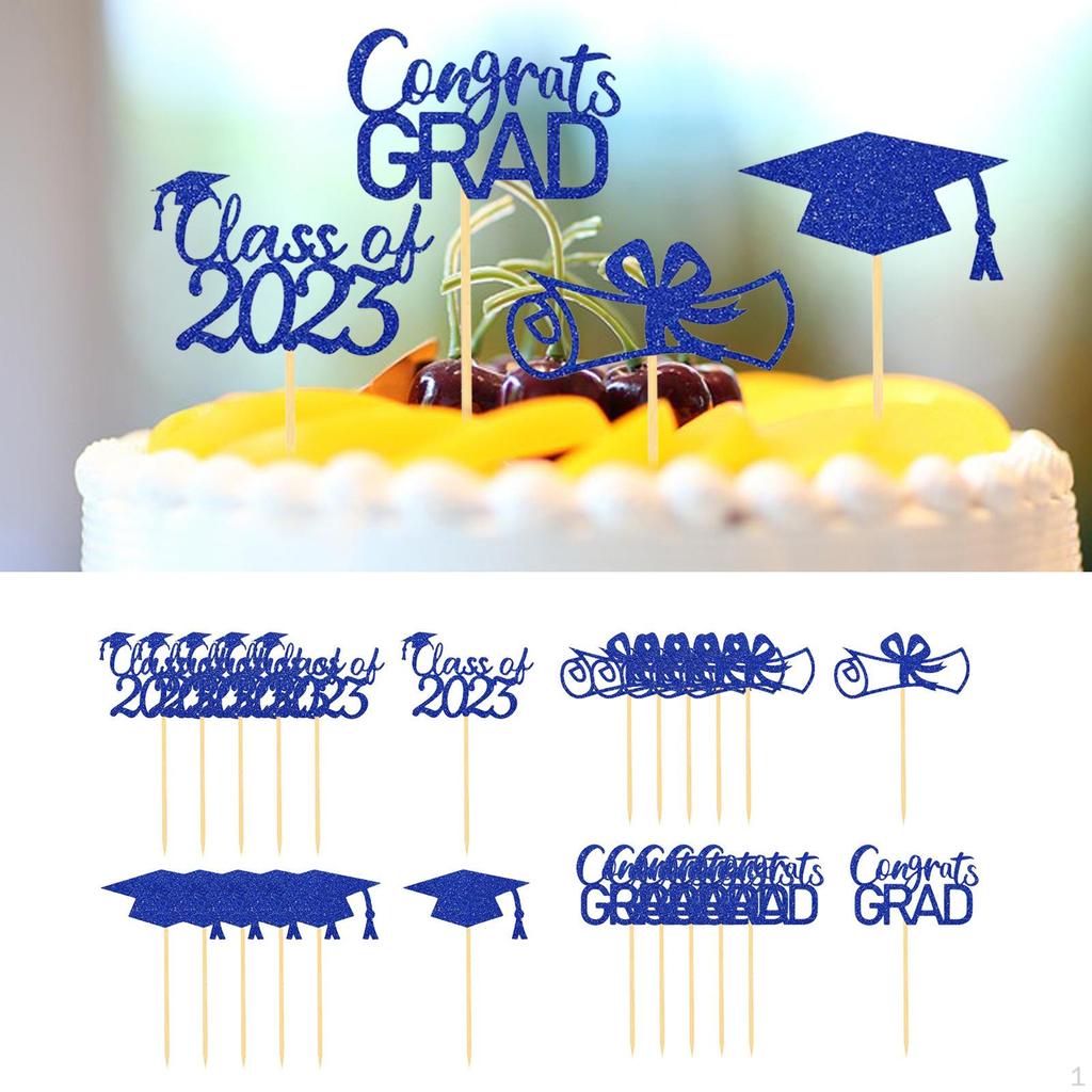 24 Pieces Cap, Cupcake Picks, Cake Toppers Decorative Decoration, Party Supply, Baking