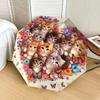 1pc Floral Kittens Butterfly Heart Umbrella with Plastic Handle,Suitable for All Seasons Home Travel Outdoor UmbrellaDD526