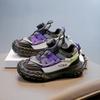 Children's Sports Shoes Girls Shoes Autumn New Girls Casual Soft-soled Dad Shoes Breathable Running Buttons