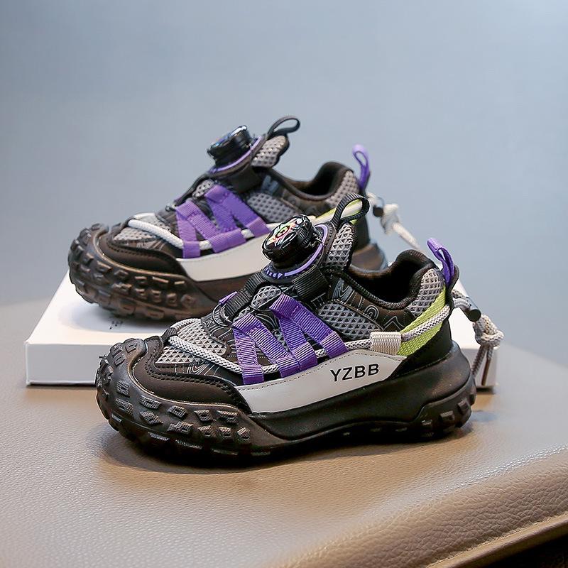 Children's Sports Shoes Girls Shoes Autumn New Girls Casual Soft-soled Dad Shoes Breathable Running Buttons