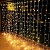 9x3/12x2m Christmas Lights Garland LED Curtain Icicle String Light Fairy Wedding Lighting Decoration Home Windows Party Garden