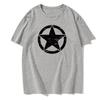 Summer Men's Short-sleeved Fashion Casual Printed Daily Versatile and Comfortable Round Neck Solid Color T-shirt Men's Tops