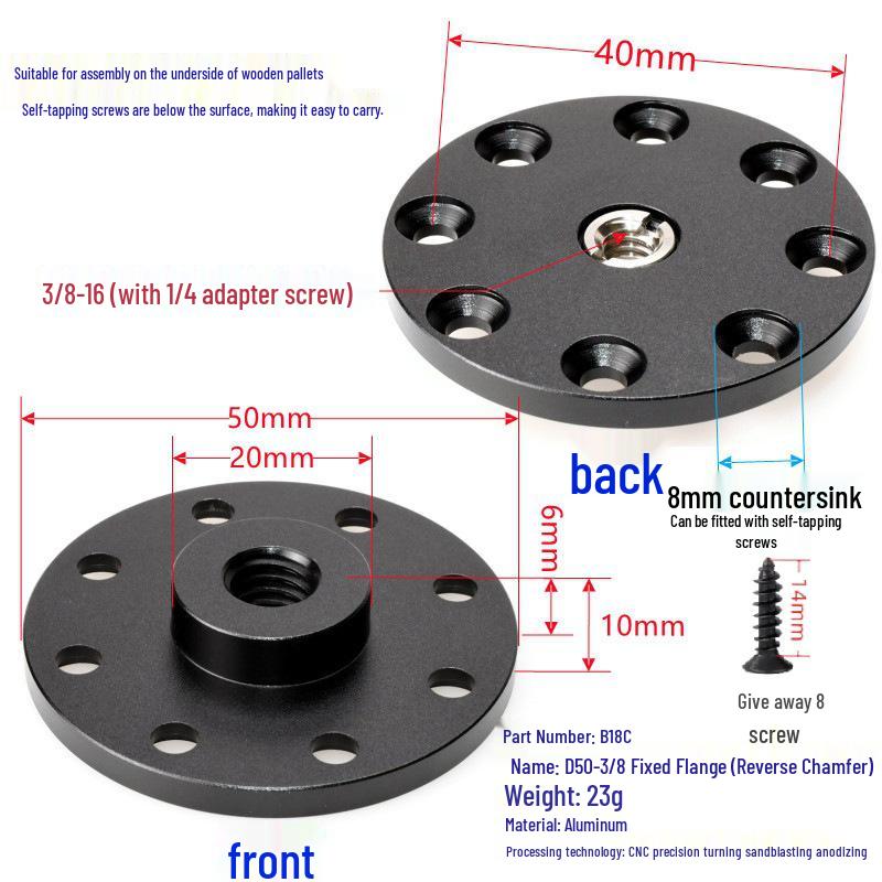 Wall-Mounted Outdoor Tripod Connector Adapter Base
