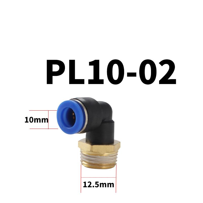 PL Pneumatic Elbow Thread Fittings Quick Connect Leak Proof Sturdy for Food Processing Equipment & Low Pressure Gas Systems