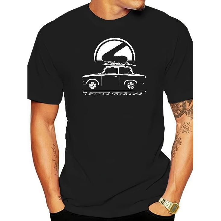 Trabant Car Ifa GDR East German Culture Car Logo Camping T-Shirt 2026 New Summer Fashion Men s Free Shipping 80s T-Shirts Cotton Tee for Men TV Show S чёрный