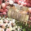 1*2m Rose Gold Metallic Foil Tinsel Fringe Curtain Door Rain Wedding Birthday Party Decoration
