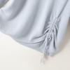 Women's Korean Style Faux Two-Piece Drawstring Knit Sweater