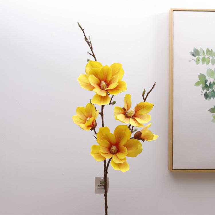 Wedding Fake Flower Decoration Home High Branch Floor 5 Magnolia Flower Simulation Flower