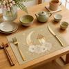 Ramadan Placemat Moon Heat Resistant Non-slip Star Lantern Mosque Table Mat Eid