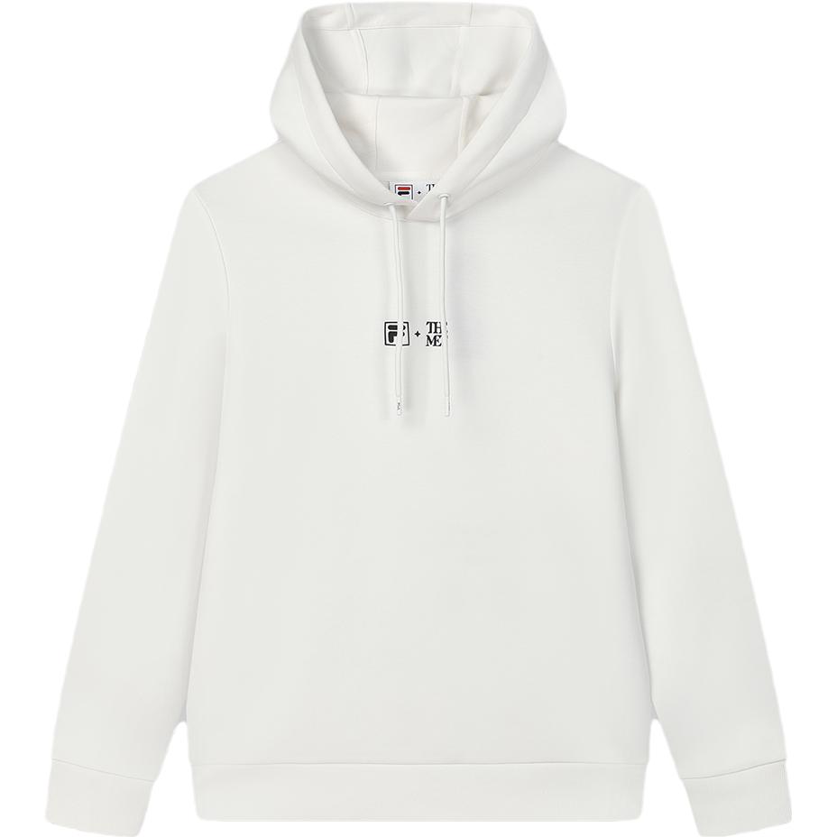 FILA 2023 Autumn New Knitted Hooded Sweatshirt Fashion Casual Loose Knitted Sweatshirt Men sweatshirt Cloud-Mushroom-White F11M348205F-WT