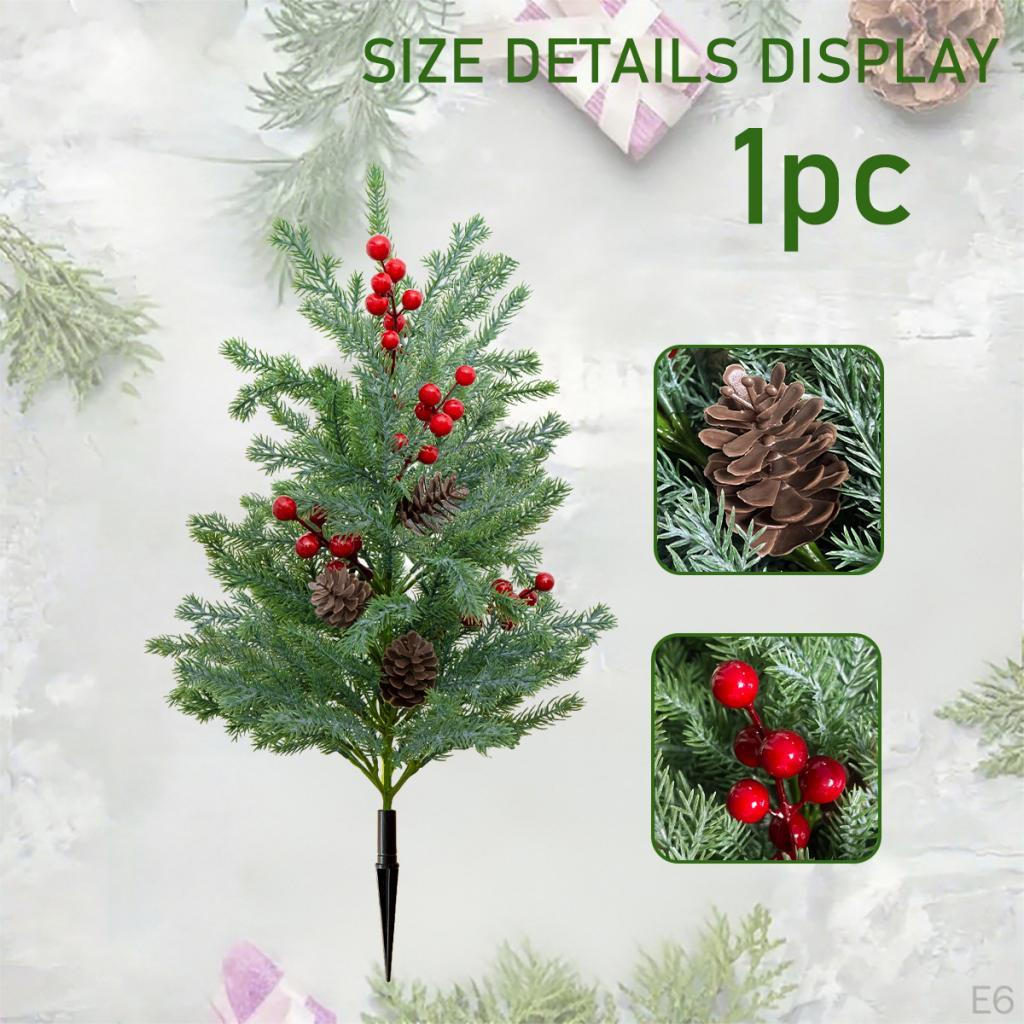 Artificial Christmas Tree On Stake, Garden Decoration, Realistic Plant,