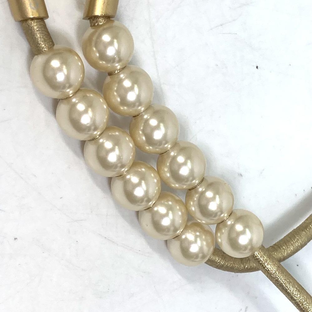 Chanel 01C Faux Pearl  Belt Leather Gold