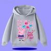 Peppa Pig children's hooded sweatshirt for boys, girls, casual wear, 2026 new style, cartoon print on the shirt