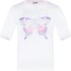 Ganni Ss23 Butterfly Print Pullover Round Neck T-Shirt Women Tops White T3353-151