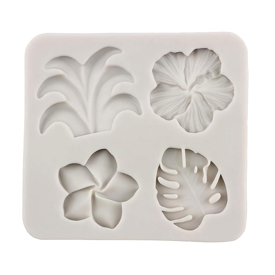 

Tropical Flowers Leaves Mold - Hibiscus Plumeria Flower Fondant Silicone Molds,Ideal for Tropical Party Cake Decoration