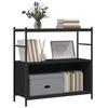 VidaXL Bookcase Black 80x30x78.5 Cm Engineered Wood and Iron 832793