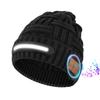 USB Rechargeable LED Knitted Hat Plus Velvet Ear Protection Hat  for Outdoor Cycling Skiing