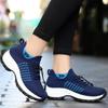 Fashion Women Walking Trainers Fashion Fly Weaving Sock Sneakers 2024 Breathe Comfort Nursing Shoes Casual Platform Loafers Non-Slip