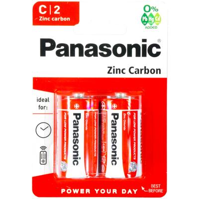 Panasonic Zinc-Carbon Batteries R14 LR14 C 2 Pieces