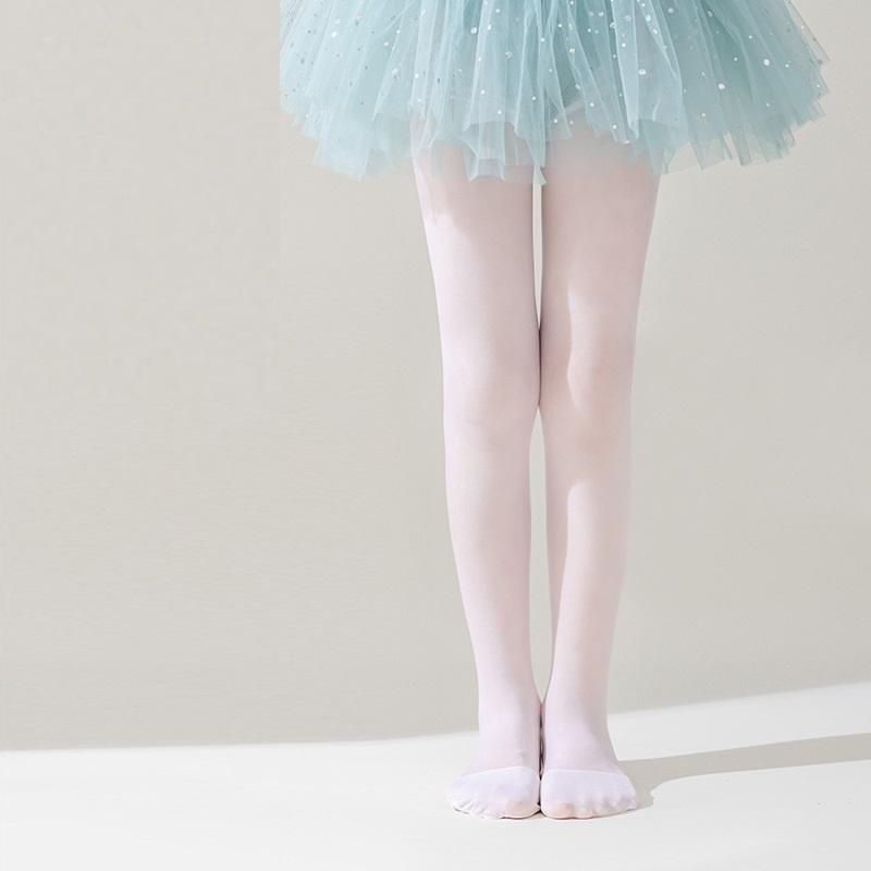 

Summer Kids Solid Color Elastic Pantyhose for Dancer Girls Dance Slim Leggings Children Pineapple Tights Socks 1-11Y XL 9-11Y білий