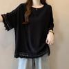 Women's Summer Short Sleeve Lace Hollow T-Shirt Design Casual Loose Top
