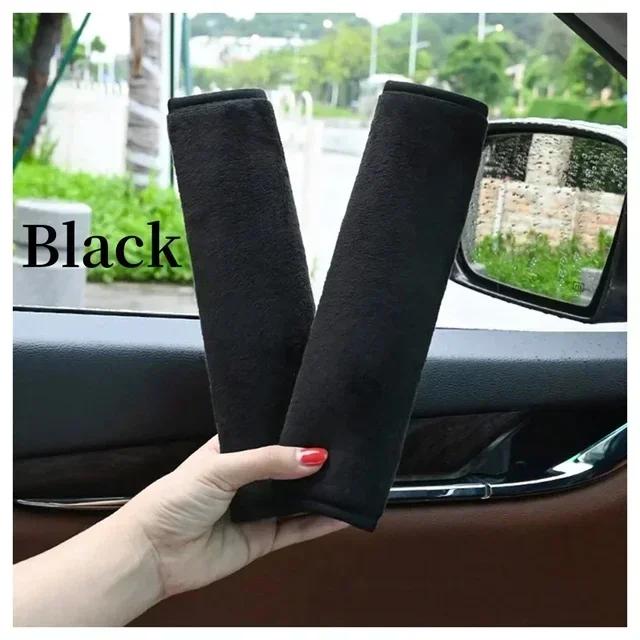1/2/4pcs Car Seat Belt Shoulder Pad Cover Universal Comfort Protector For Adults & Kids Warm Fleece Padding For Safe Driving