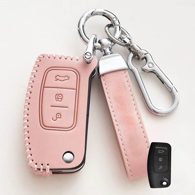 

Car Key Case Cover Shell For Ford Focus 2 MK2 Fiesta Mondeo Galaxy Falcon Territory Ecosport Kuga Escape Keychain Accessories розовый