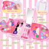VBACALA Makeup Coloring Makeup Set for Makeup Makeup Mini Pretend Princess Elementary School Birthday Gift Toy, Girls, Box, Tools, Dresser, Cosmetics,